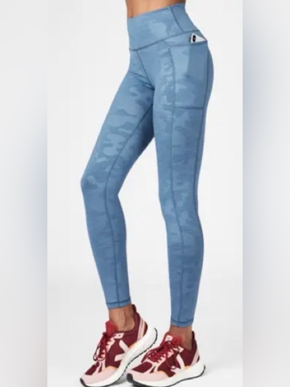 Sweaty Betty Super Sculpt Blue Camo 7/8th high-rise leggings size XS